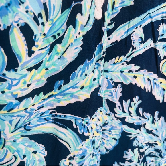 Lilly Pulitzer Madia Tunic Dress in High Tide Navy Scuba Doo SZ XS Preppy Beach - Picture 9 of 12